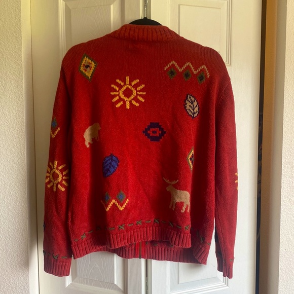 Hand Embroidered Zip Up Cardigan - Picture 2 of 6